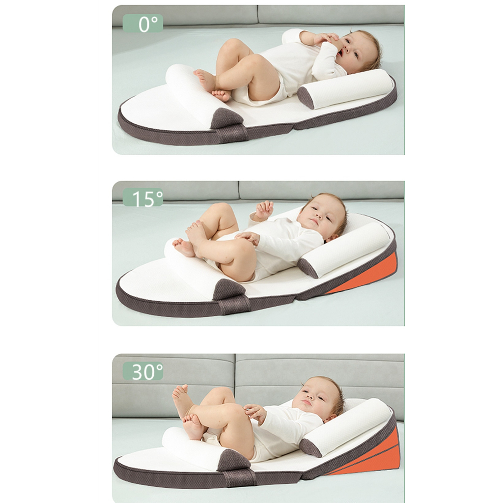 Gối Chống Trào Ngược Gấp Gọn Baby Nest Infant Anti Spitting Milk Slope Pad Feed