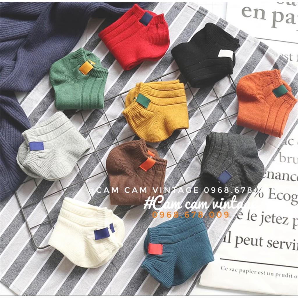 TẤT NGẮN CỔ NAM VỚ NGẮN CỔ NỮ TẤT VỚ VINTAGE CỔ NGÁN CÓ SỌC