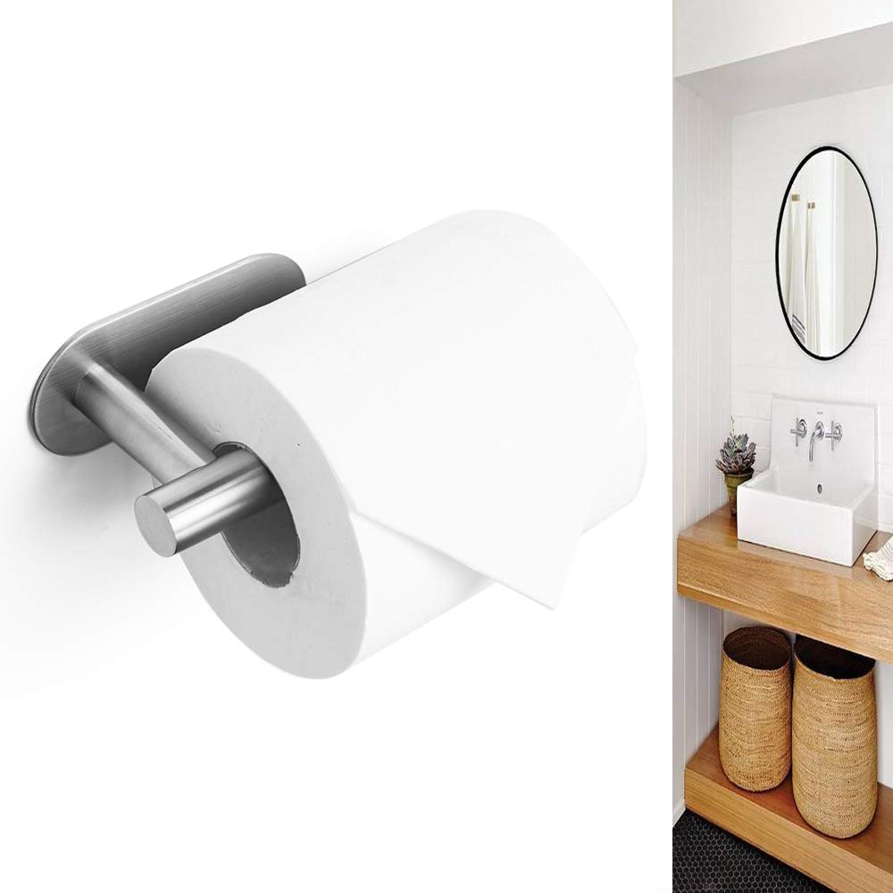 Móc treo cuộn giấy vệ sinh Inox 304 dán tường Hobby home decor G5