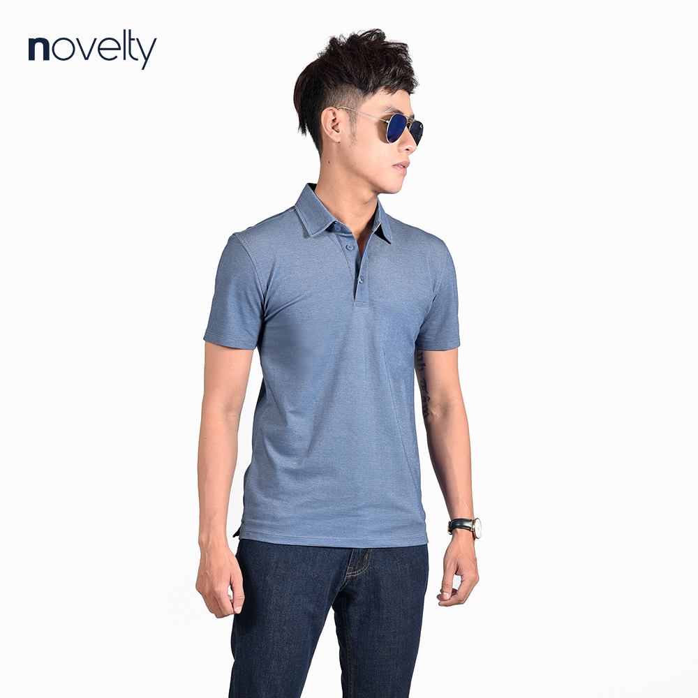 Áo thun nam Polo NOVELTY không túi kiểu dáng Melange NATMMWMT3R210105N