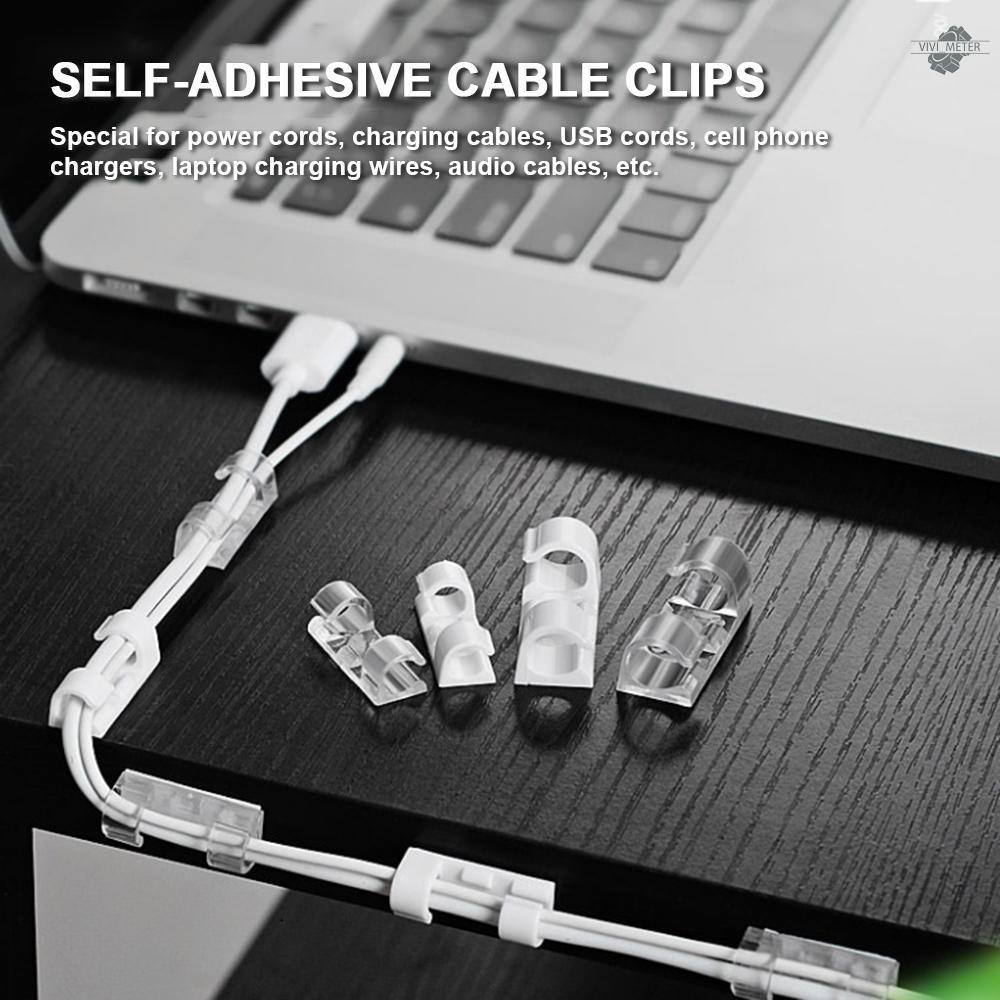 Set 20 Giá Đỡ Dây Cáp Tự Dính Tiện Lợi