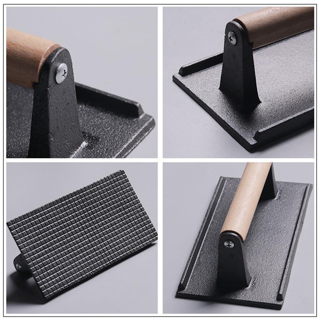 Thịt Nướng BBQ Nướng Gang Bít Tết Cân Hamburger Thịt Xông Khói Xúc Xích Thịt Giày Trượt Patin Nướng Báo Chí Chất