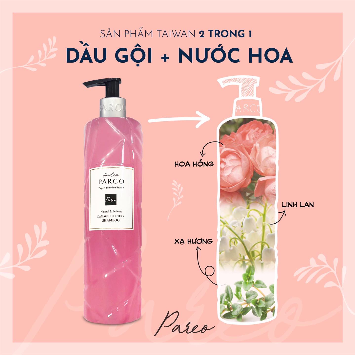 Dầu Gội Phục Hồi Tóc Hư Tổn Parco Damage Recovery Shampoo (400ml)