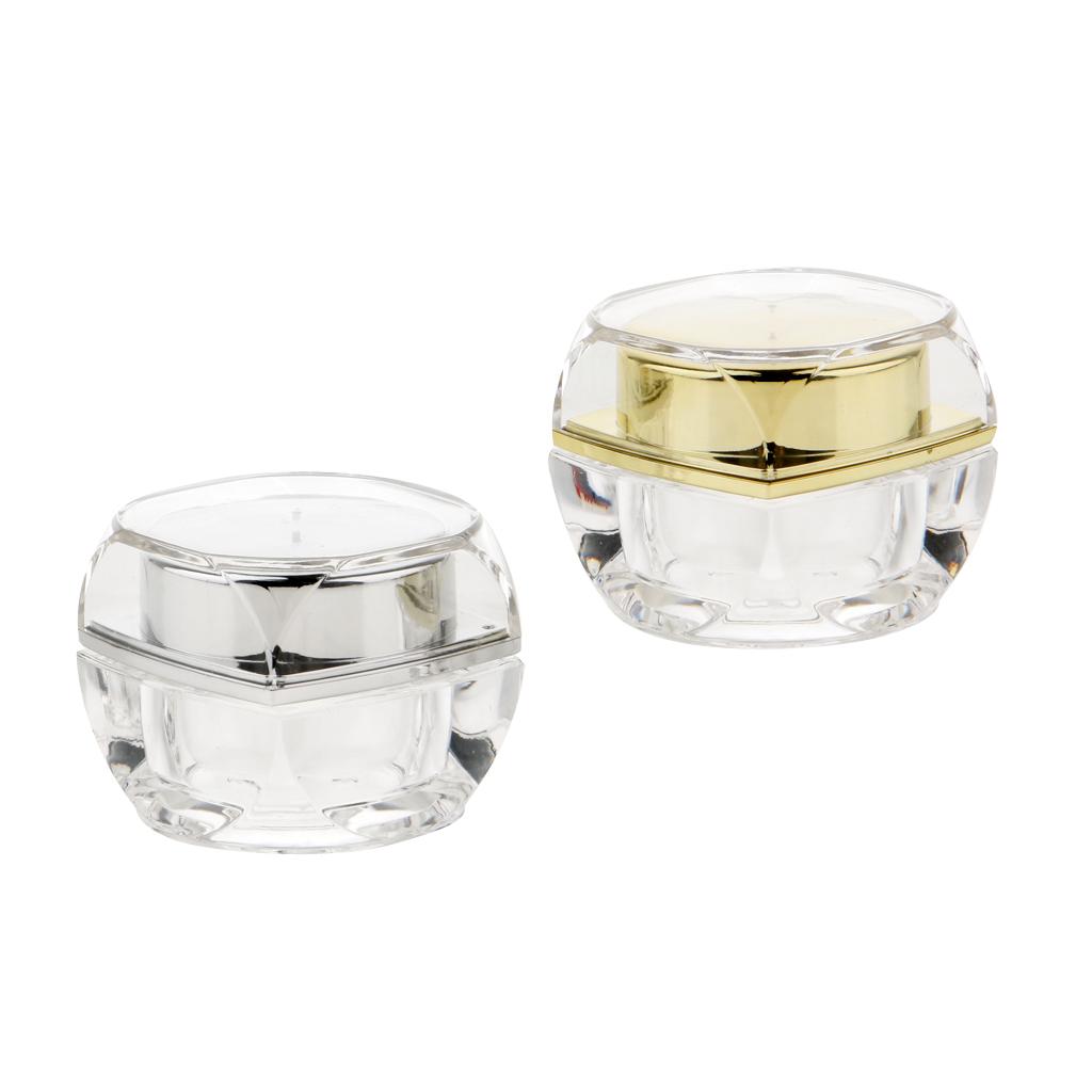 2pcs Empty Cream Lotion Case Jars Pot Body Cream Containers Refillable 5g