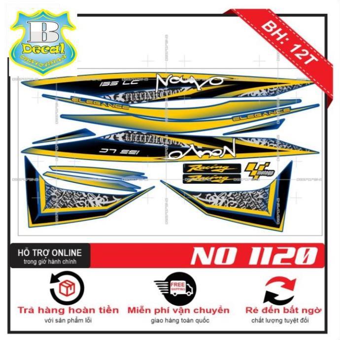 Tem rời dành cho NOUVO 4 LX THÁI LAN DÁN XE XANH