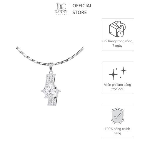 Mặt Dây Chuyền Nữ Bạc 925 Danny Jewelry Xi Bạch Kim DI4GZ025