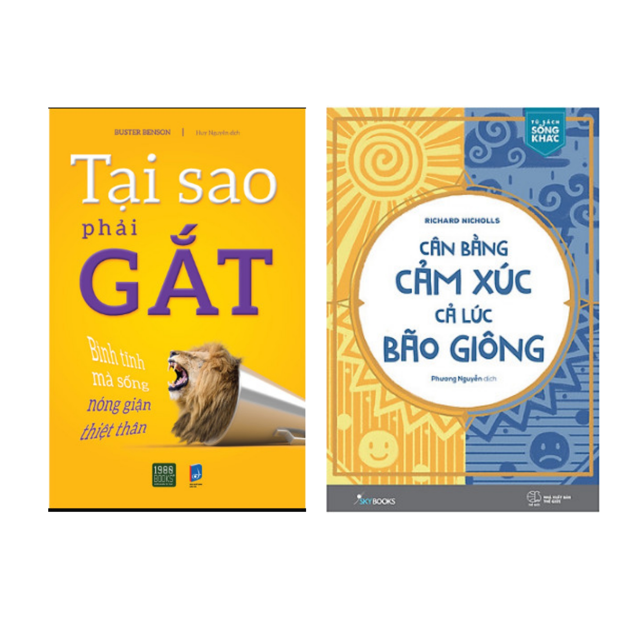 Combo 2 cuốn sách kỹ năng ai cũng cần có: Cân bằng cảm xúc ngay cả lúc bão giông + Tại sao phải gắt- Bình tĩnh mà sống, nóng giận thiệt thân