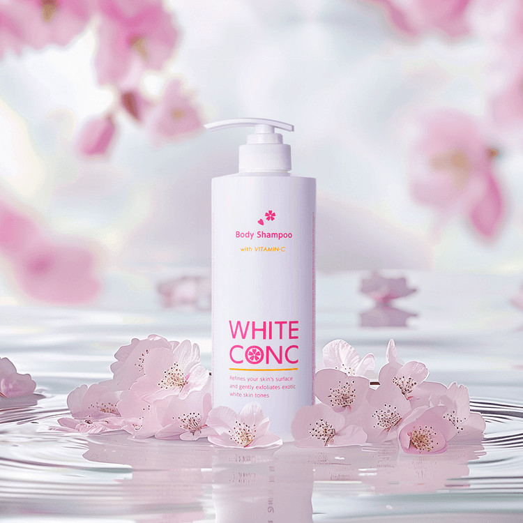 Sữa Tắm Dưỡng Trắng Da Toàn Thân White Conc Hoa Anh Đào White Conc Body Shampoo Cii Sakura (Chai 600ML)