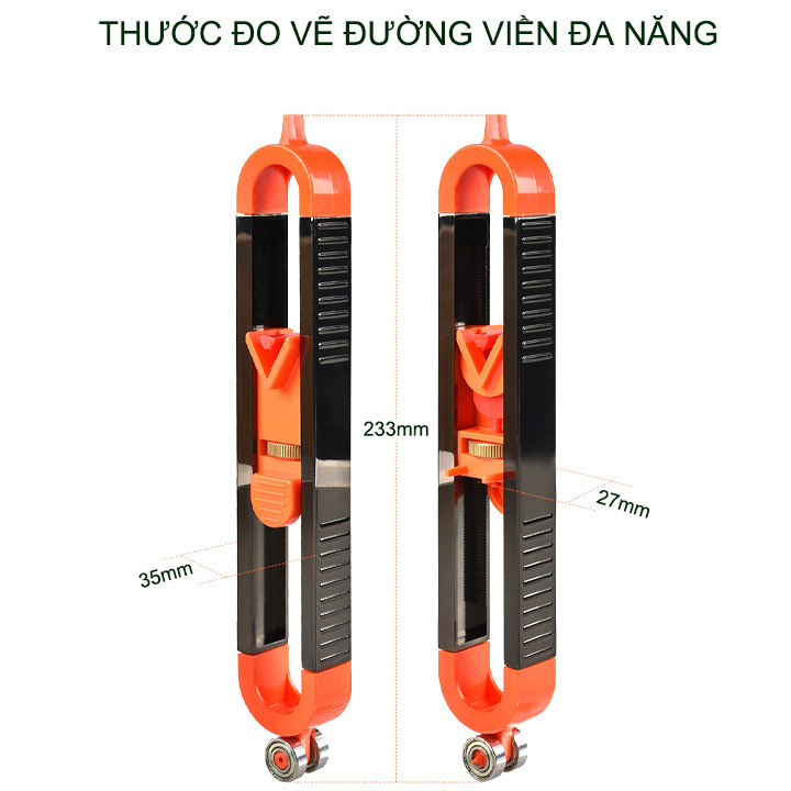 Thước vẽ sao chép hình góc cạnh thông minh thế hệ mới, dùng lấy nét cắt gạch ốp lát tiện dụng (màu ngẫu nhiên)