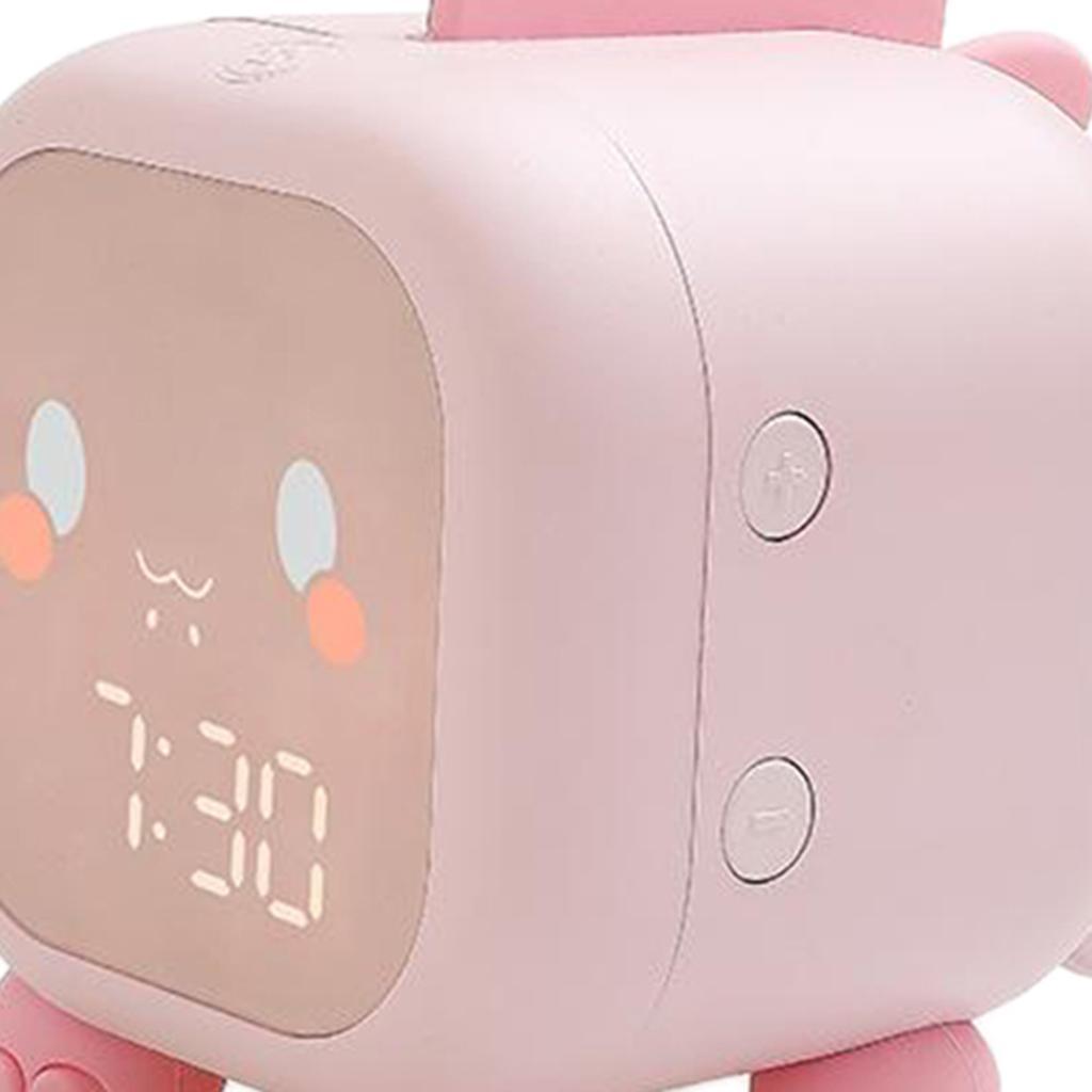 Digital Alarm Clock, Modern Alarm Clock with Time Display, 12/24-Hour Format, Alarm, Voice Control for Bedroom Office Kids
