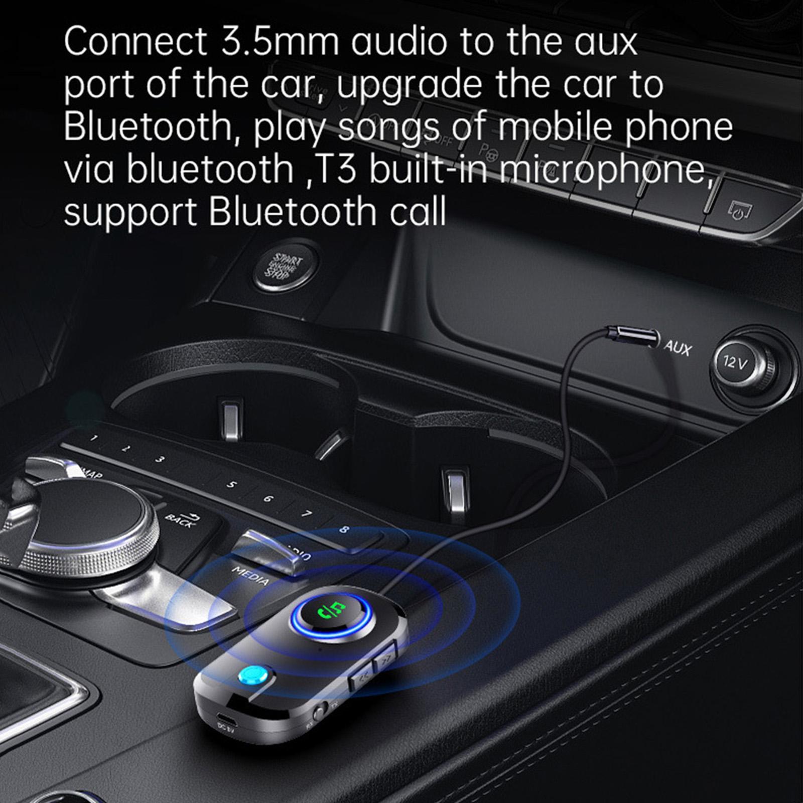 2-in-1 Car Bluetooth Audio Adapter Transmitter and Receiver Multifunction