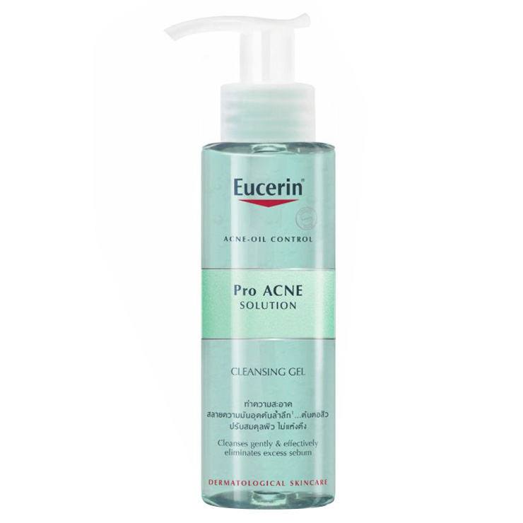 Gel Rửa Mặt Cho Da Dầu Mụn Eucerin ProAcne Solution Cleansing Gel 200ml