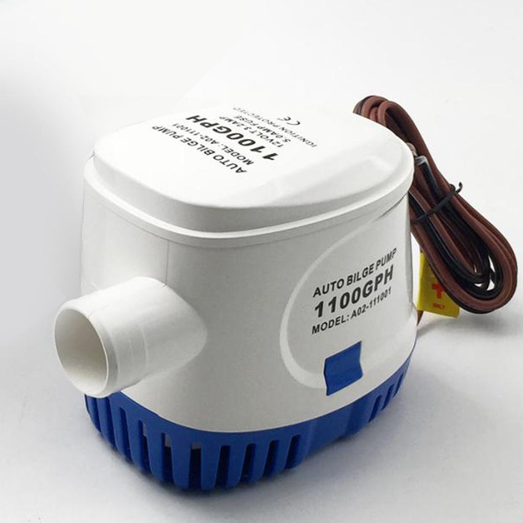 12V 1100GPH Boat Marine Submersible Auto Bilge Water Pump Float Switch