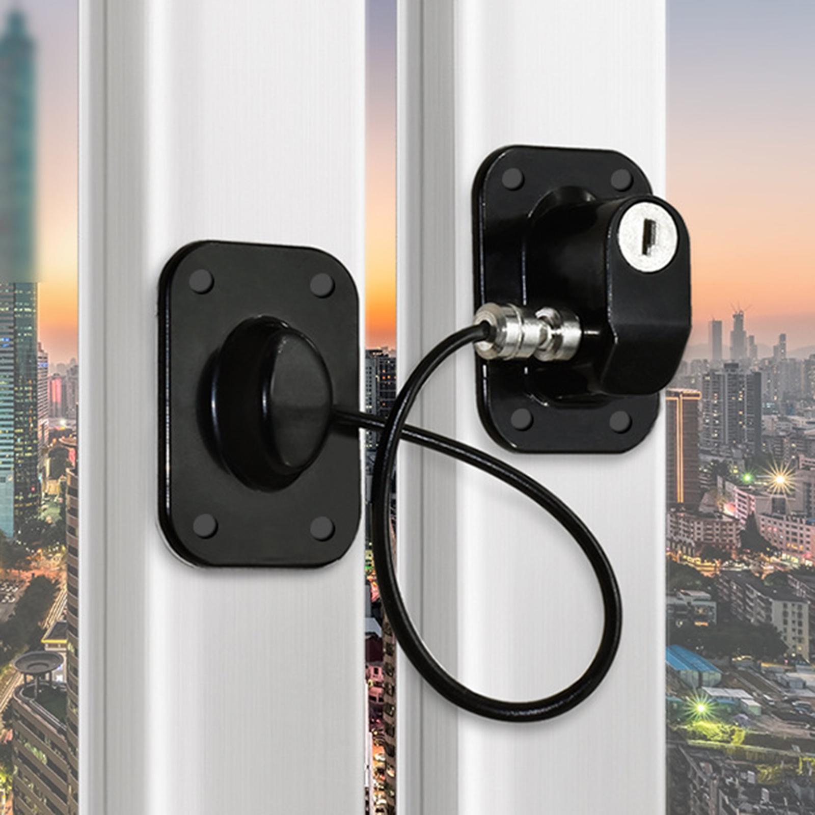 2xRefrigerator Window Lock Kid Safety Coded Combination Locks For Fridge Door Black