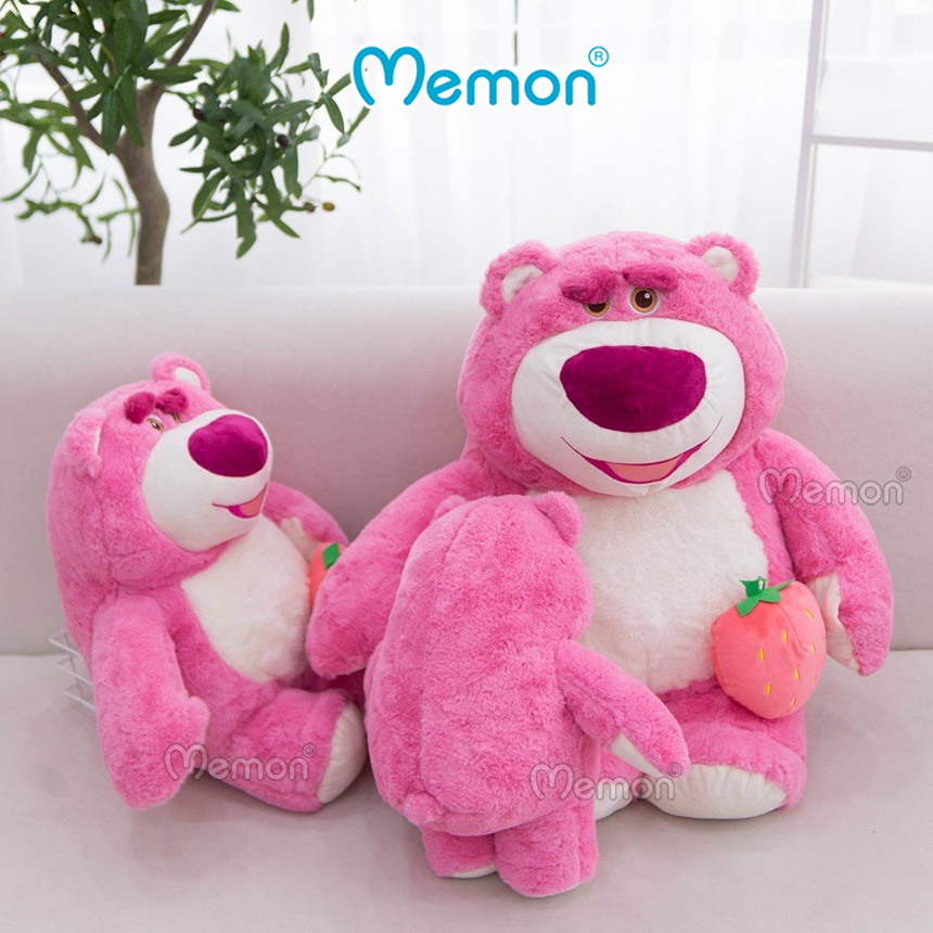 Gấu Bông Lotso Hugging Bear Cầm Dâu 35cm-70cm Cao Cấp Memon