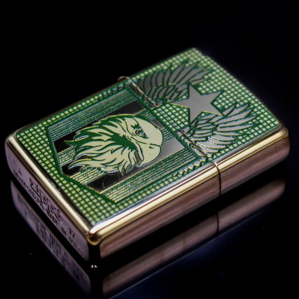 Bật Lửa Zippo 254b Flag And Eagle