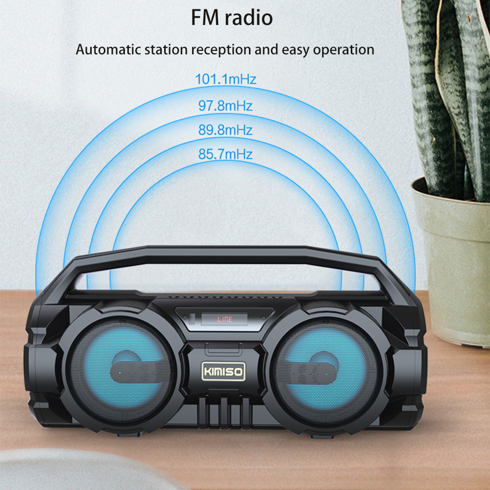 Loa Bluetooth di động Cột mạnh mẽ Nhà hát Nhà với Mic FM Radio TF Center Music System Color: S1 gray and mic