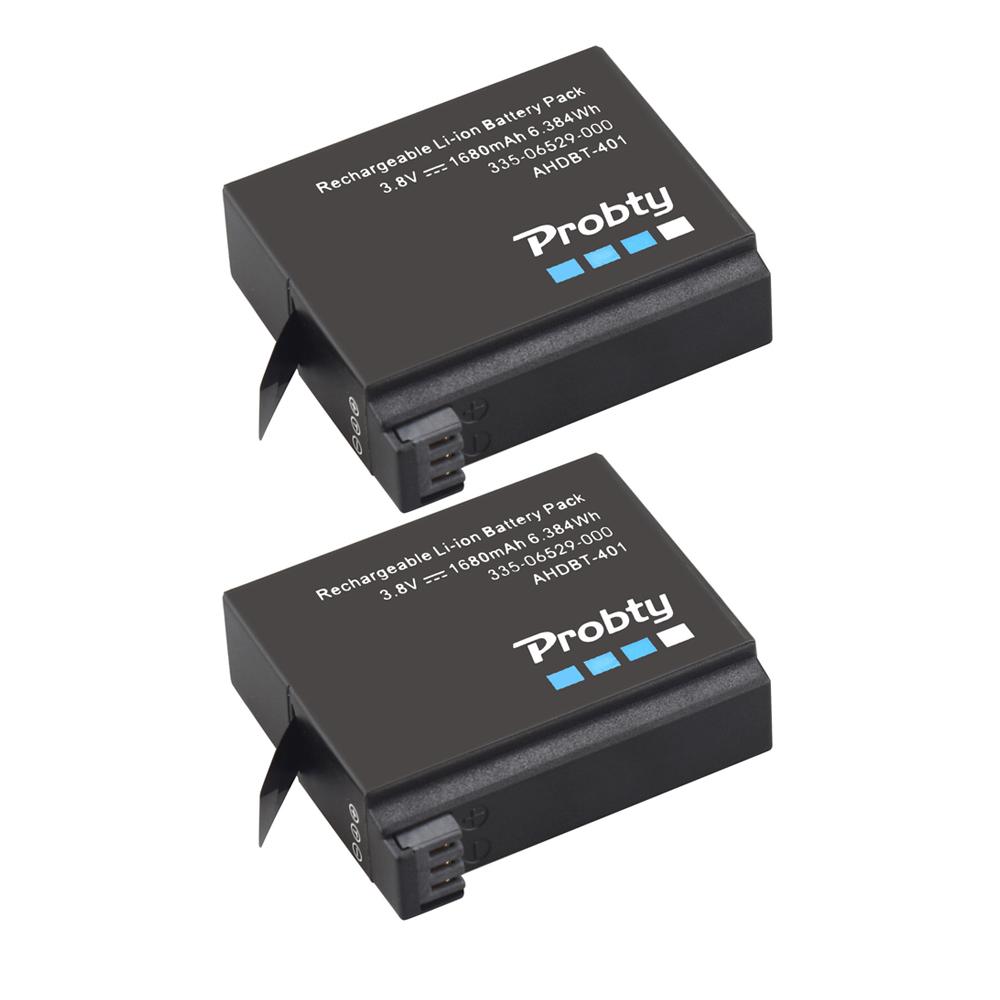 1680mAh Cho Gopro Hero 4 Thay Thế Pin Sạc Li-ion cho GoPro HERO4 GoPro AHDBT-401 Camera Hành Động Pin Màu Sắc: Pin 2 PC