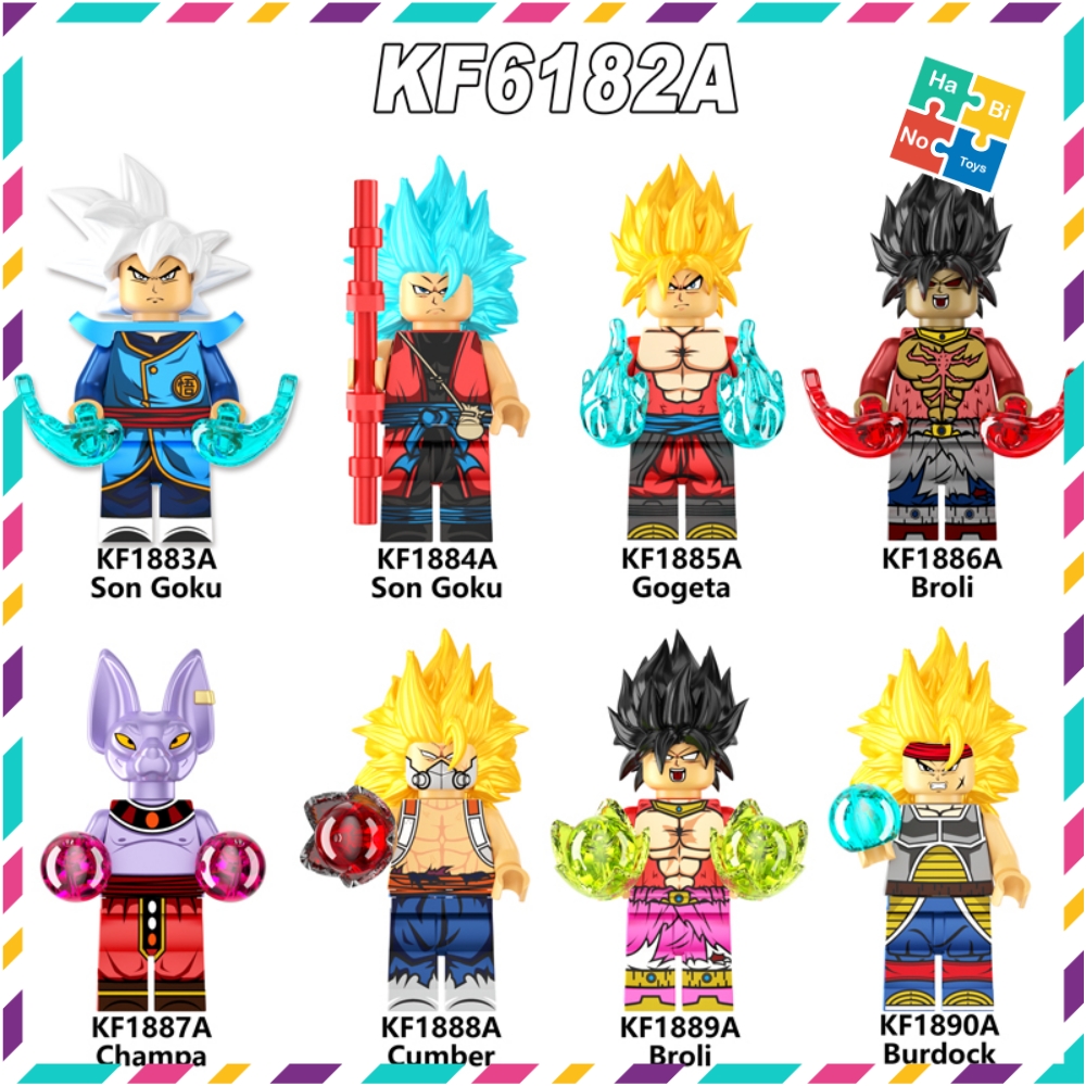 Đồ Chơi Lắp Ráp Minifigures Dragon Ball 7 Viên Ngọc Rồng Son Goku Nhân Vật Hoạt Hình Truyện Tranh KF6181A KF6182A