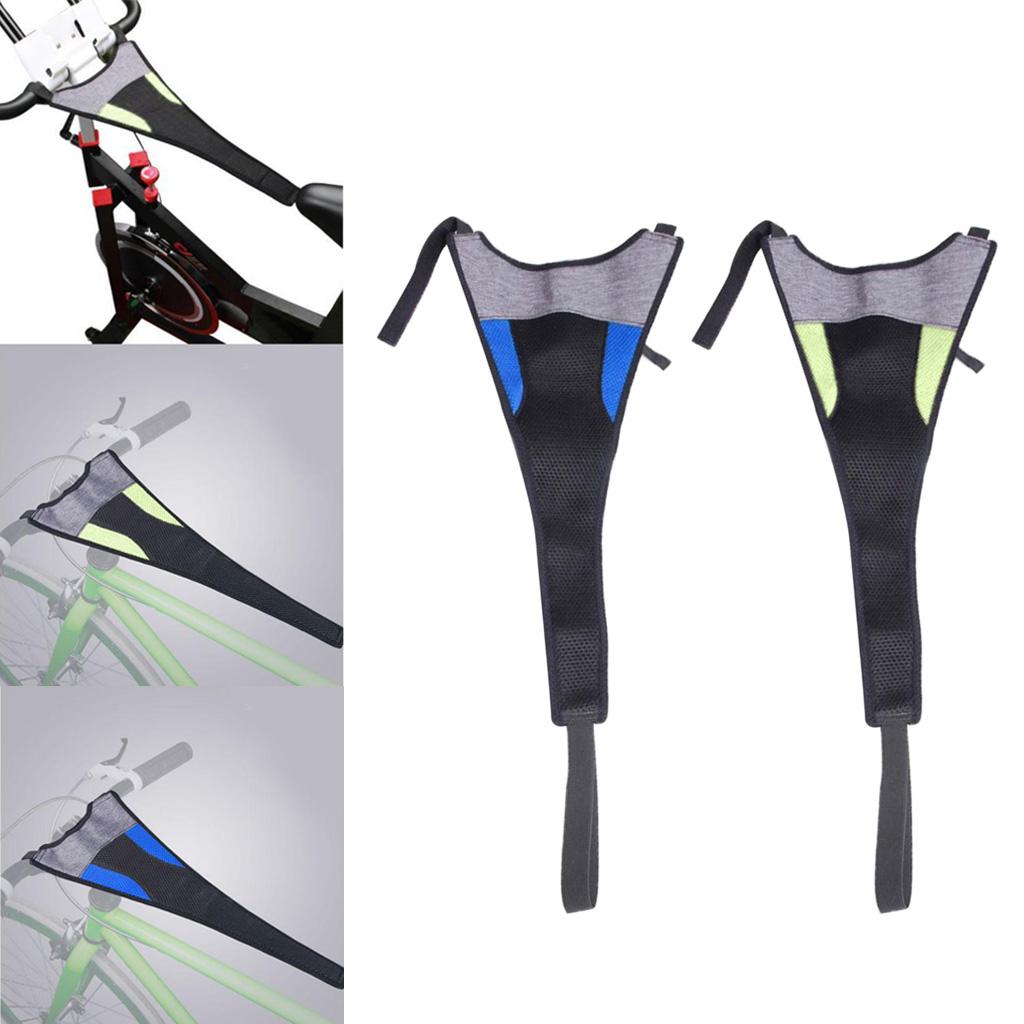 2Pcs Road Bike Trainer Sweat Cover Frame Guard Stationary Net Belt Protectors