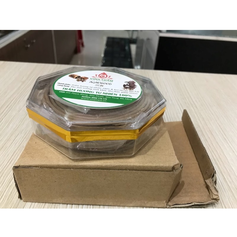 Nhang Khoanh Trầm Hương Nguyên Chất Cao Cấp Loại 8 giờ - Hộp 80gram
