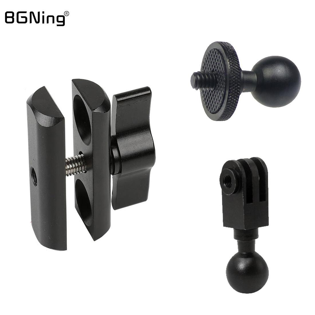 Bộ điều hợp đầu bóng mini 17mm clip clip cho GoPro Hero 11 10 9 8 DJI 4K Camera xe tự động gắn tự động gắn vào máy ghi âm kim loại