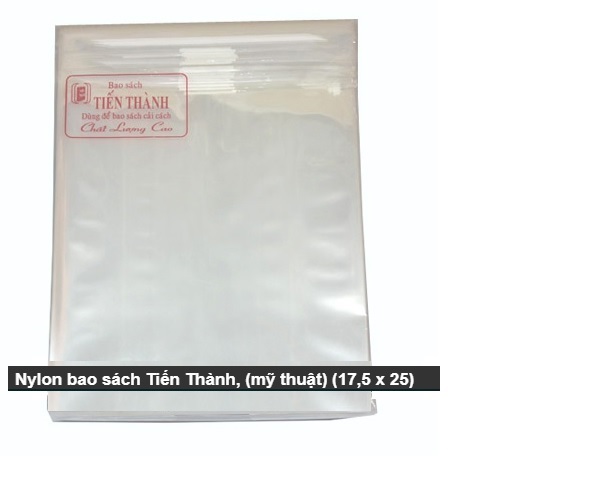 Xấp 10 Tờ Nylon Bao Sách Dày (Mỹ Thuật) (17,5 x 25)