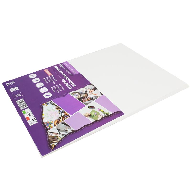 Bộ 10 Tờ Giấy Vẽ Đa Chất Liệu A4 200gsm Multi-Purpose Paper - Happy HA-MIX-A4-200G