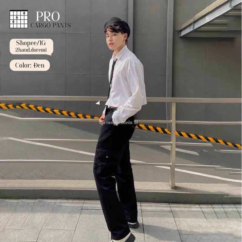Quần Kaki Túi Hộp Nam Nữ Tone Màu Retro Phiên Bản Pro - Quần Cargo Chất Vải Đẹp Dày Dặn Ảnh Thật