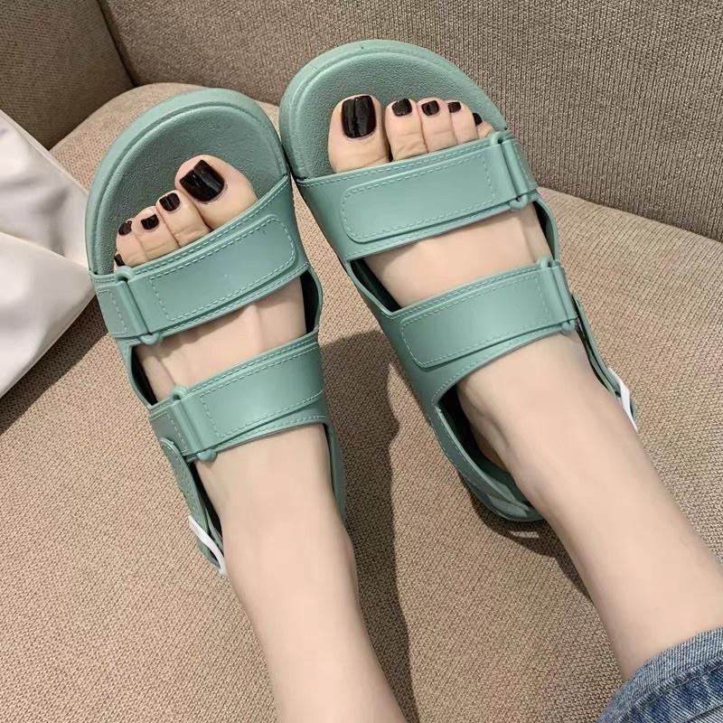 SANDAL NỮ CAO SU DẺO, Giày Sandals nữ kẹo màu mẫu mới