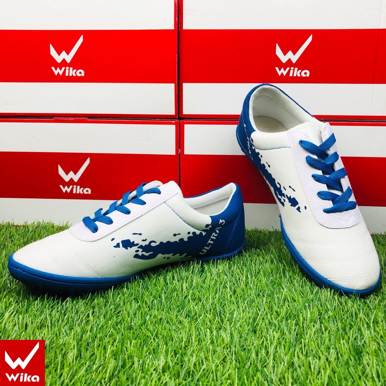 giày đá bóng vải chính hãng wika ULTRA 3, thương hiệu người việt