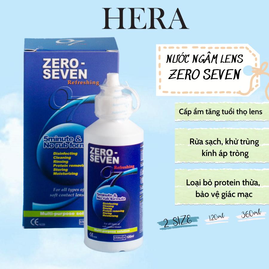 Nước ngâm lens Zero Seven Hàn Quốc dung dịch rửa kính áp tròng - Hera Lens