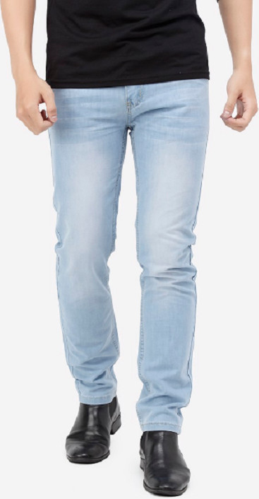 Quần Jeans Titishop QJ160 wash bạc màu xanh da trời