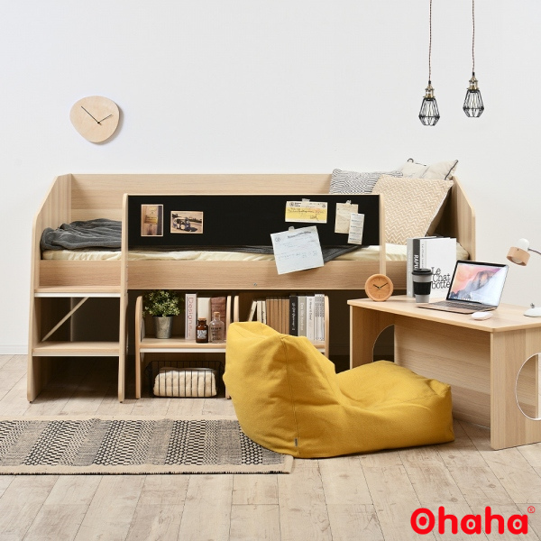 [Kèm Video Thực Tế - Miễn phí vận chuyển &amp; Lắp đặt] Giường tầng trẻ em thông minh cao cấp xếp gọn kèm bàn ghế Ohaha  -  GTXG001