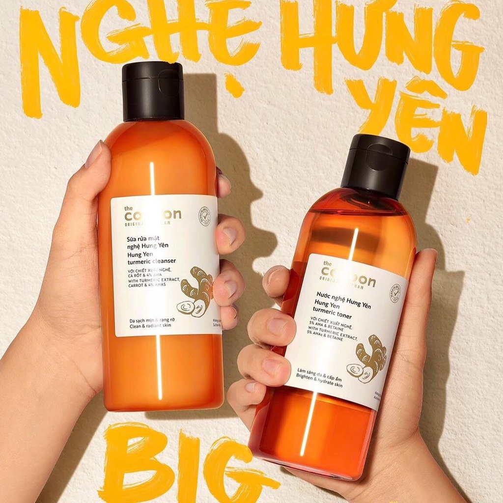 Nước nghệ Hưng Yên Cocoon làm sáng da & cấp ẩm 310ml