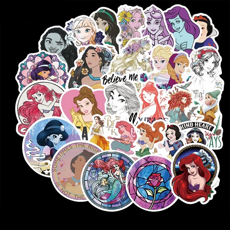 Sticker 100 miếng hình dán Princess - hàng nhập khẩu