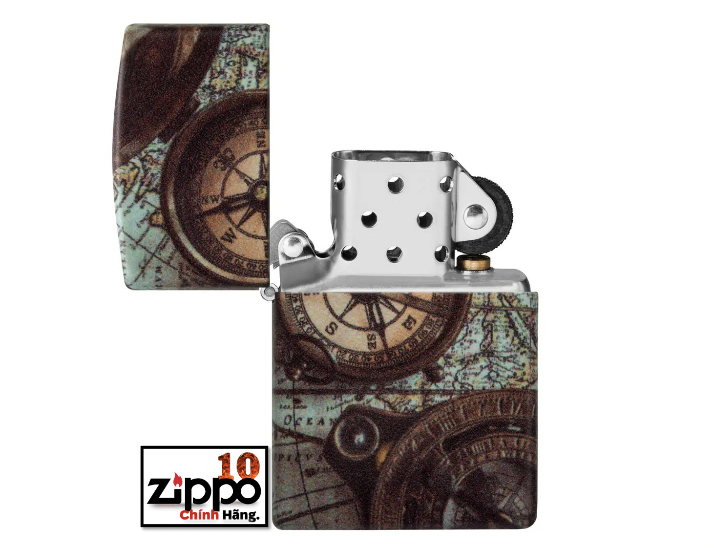 Bật lửa Zippo 49916 Compass Design - Chính hãng 100%