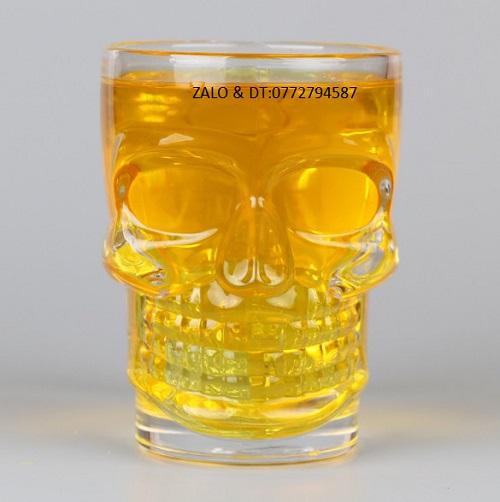 Ly Thủy Tinh Deli Skull Beer Mug 540ml ZB309 , Ly uống Bia Cao Cấp