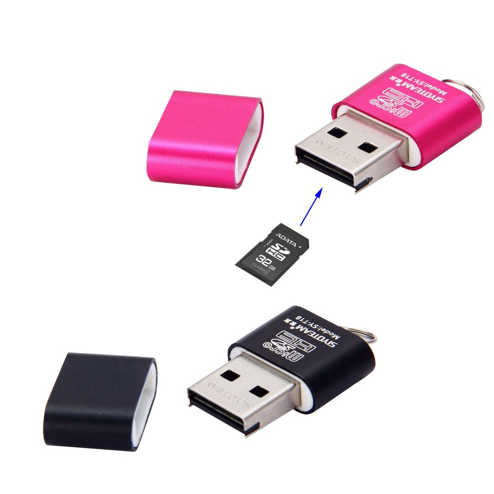 Đầu đọc thẻ nhớ SD/HD USB 2.0 T18 tốc độ cao - Giao màu ngẫu nhiên