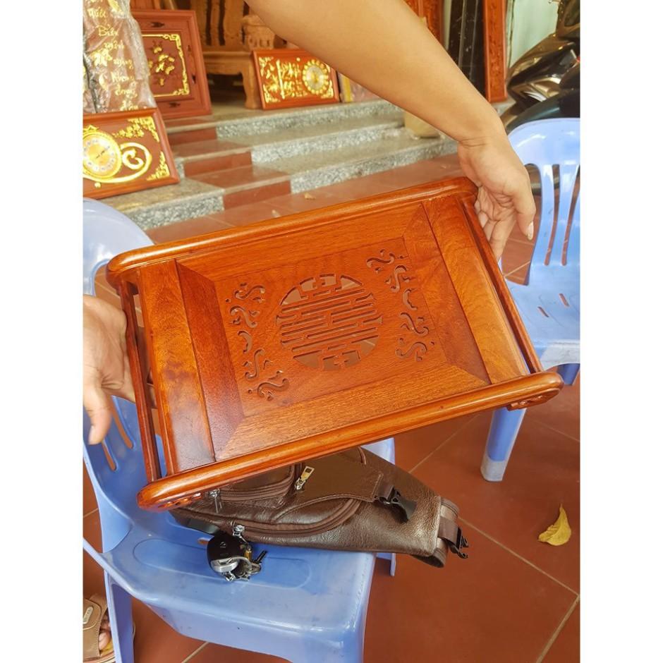Khay trà cuốn thư gỗ hương cao cấp