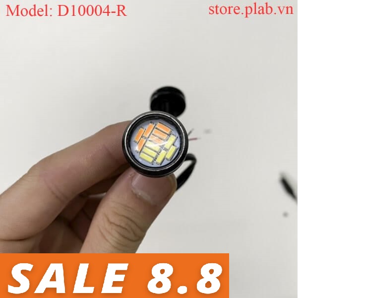 Đèn LED cảnh báo cho xe ô tô 23mm chuyên dụng - Cảnh báo phía sau xe - Đèn nhấp nháy hai màu trắng đỏ