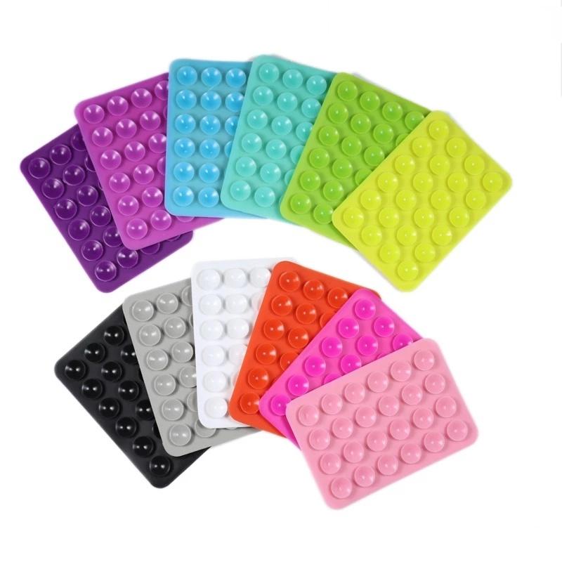Set 5 Đệm Silicone Hai Mặt Có Giác Hút Gắn Điện Thoại Dài 3M