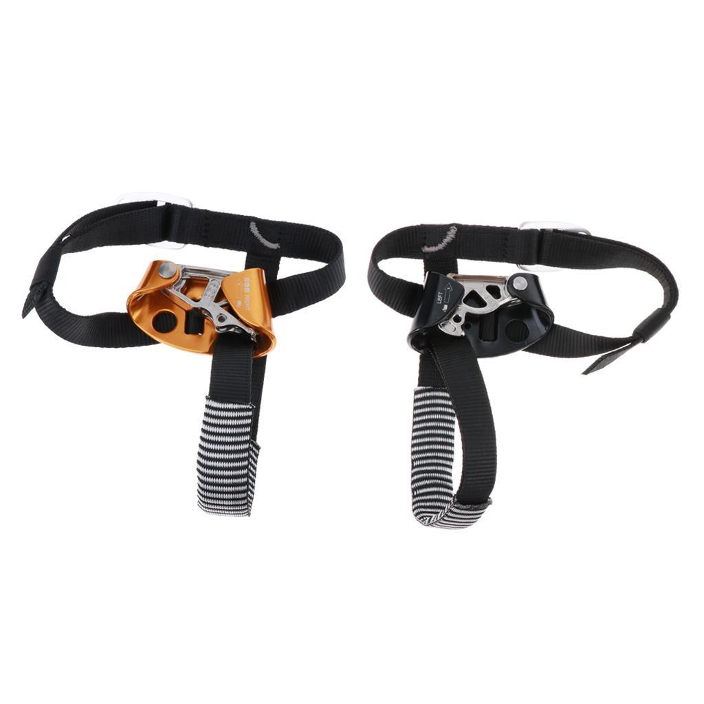 Outdoor Foot Ascender Riser Rock Climbing Mountaineeriing Gear Left Black