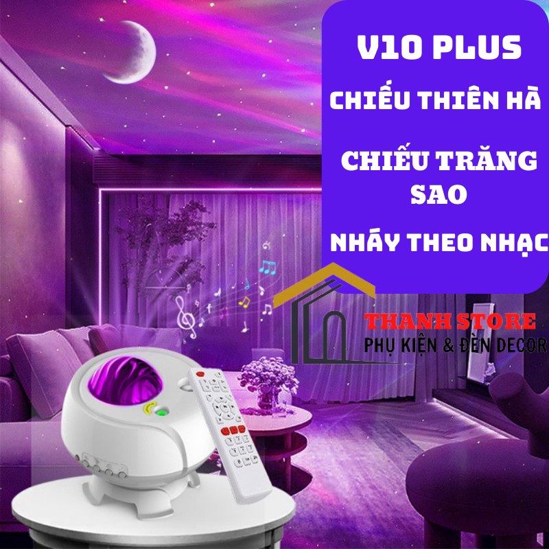 Đèn galaxy chiếu thiên hà V10PLUS chiếu trăng mây sao 2023 Làm Quà tặng Trang trí Quẩy