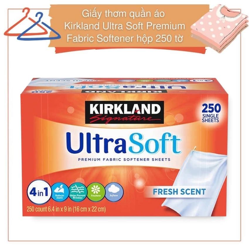 Giấy Thơm Quần Áo Kirkland Ultra Soft Hàng Mỹ Hộp 250 tờ - Giúp Mềm Vải và Khử Mùi Ẩm Mốc Famacoco