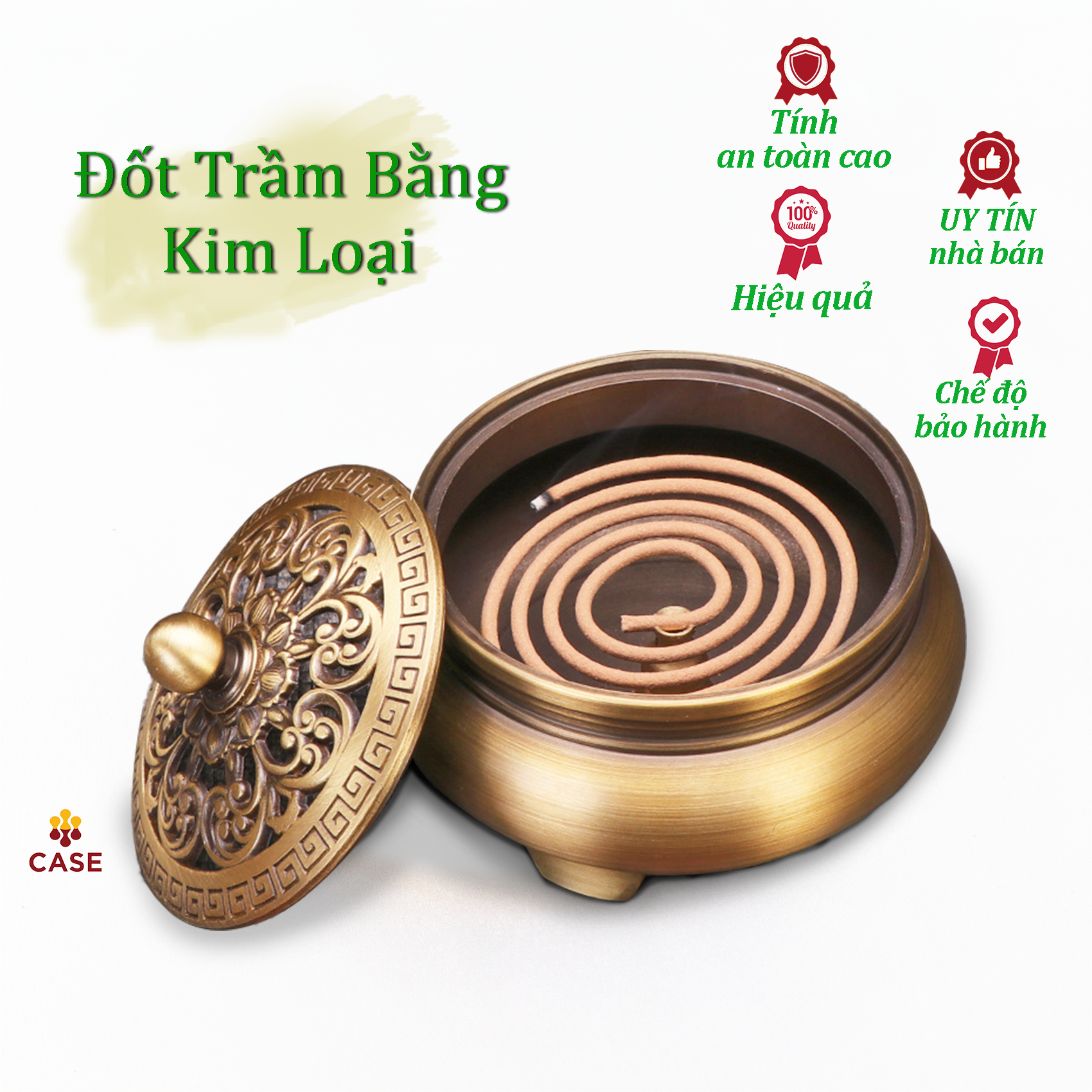 Lư Đốt Trầm Bằng Đồng, Lư Đốt Trầm Chất Liệu Đồng Nguyên Khối Đẹp, Độc, Lạ Dùng Cho Tất Cả Các Loại Trầm KL02