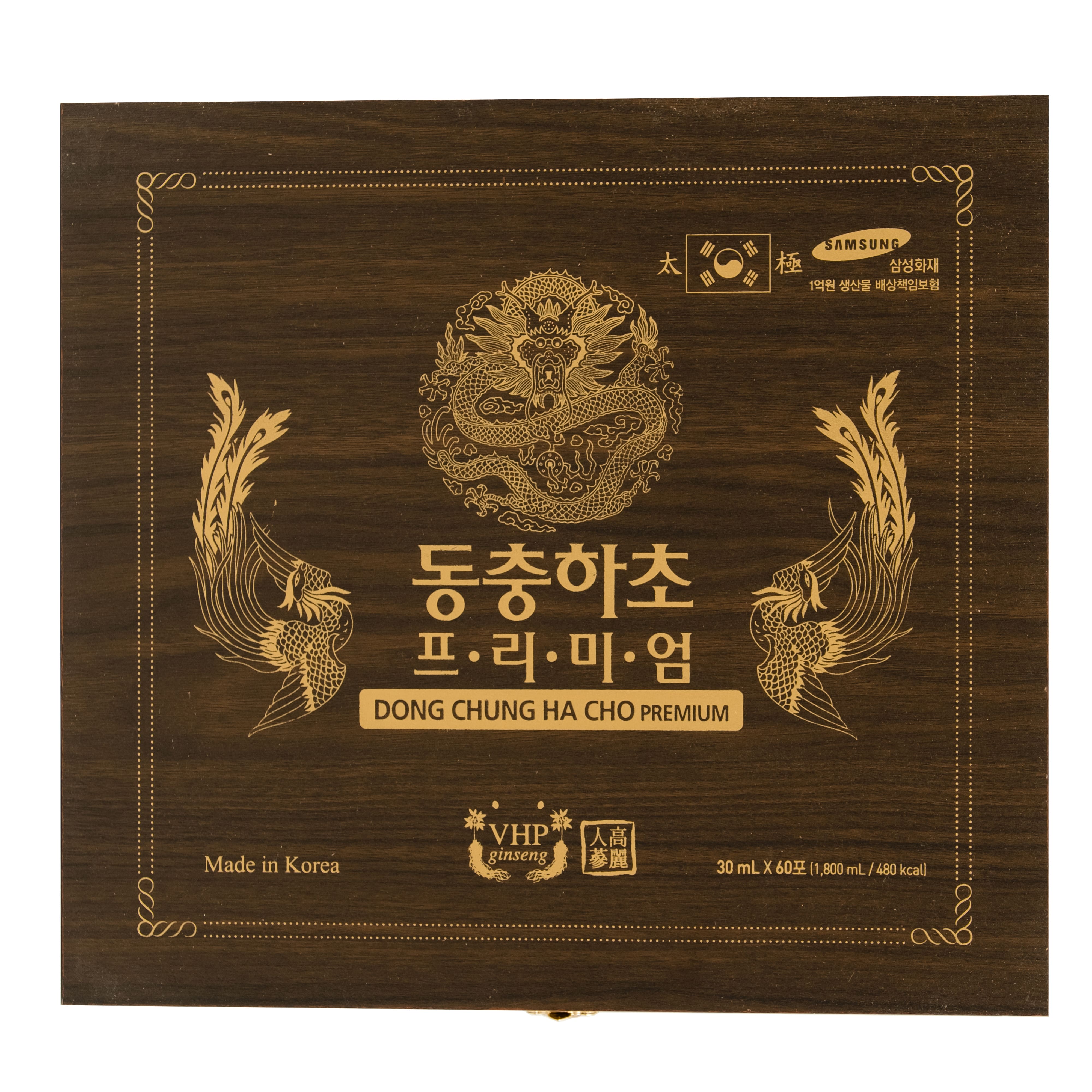 Nước đông trùng hạ thảo Hàn Quốc hộp gỗ 60 gói Daedong Korea Ginseng - Tăng cường sinh lý, bồi bổ phế thận, ổn định nội tiết tố