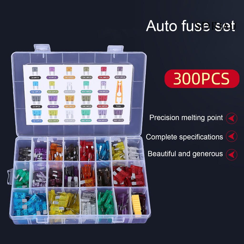 Set 300 Cầu Chì Bằng Hợp Kim Kẽm Cho Xe Ô Tô Tiện Dụng