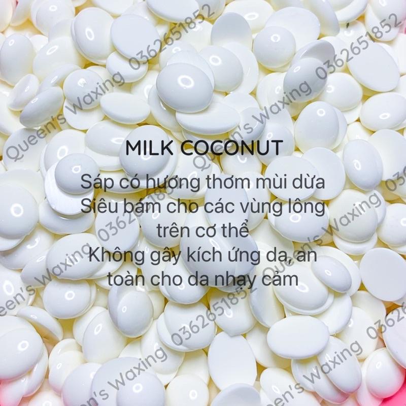 Sáp wax lông ít nóng cao cấp mới COCONUT MACARON WAX siêu thơm, siêu bám lông tặng que quết sáp