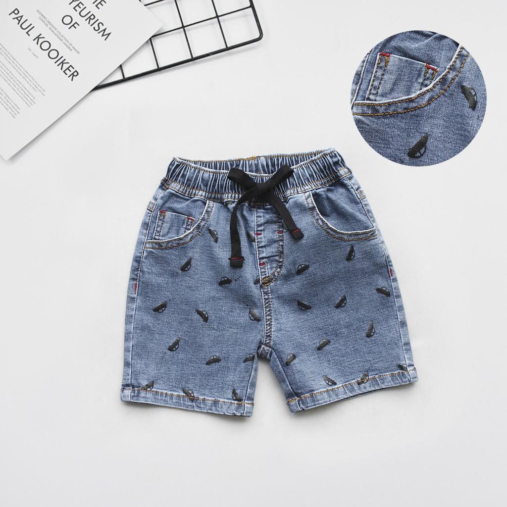 Quần jean lửng bé trai lưng thun size 1-8